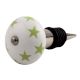 Green Star Ceramic Wine Stopper (Pack Of One Piece)